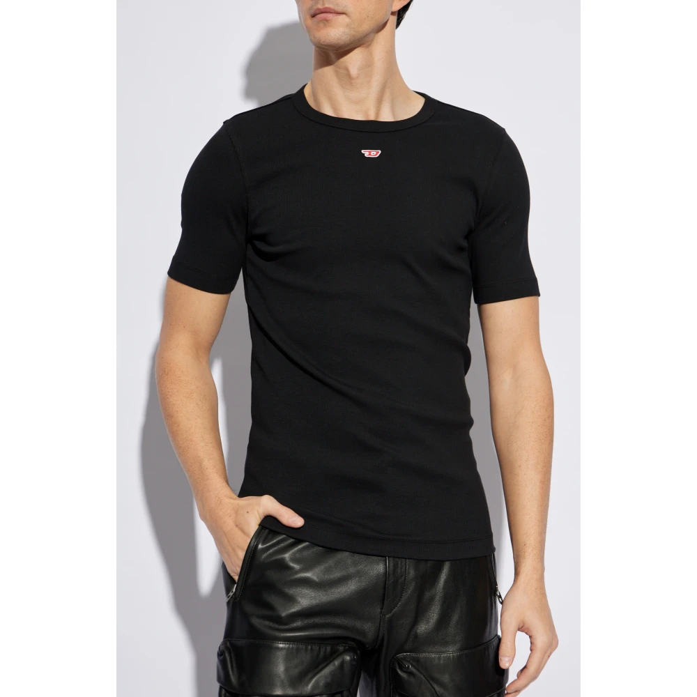 Diesel T-shirt D-Ribber-N Black Heren