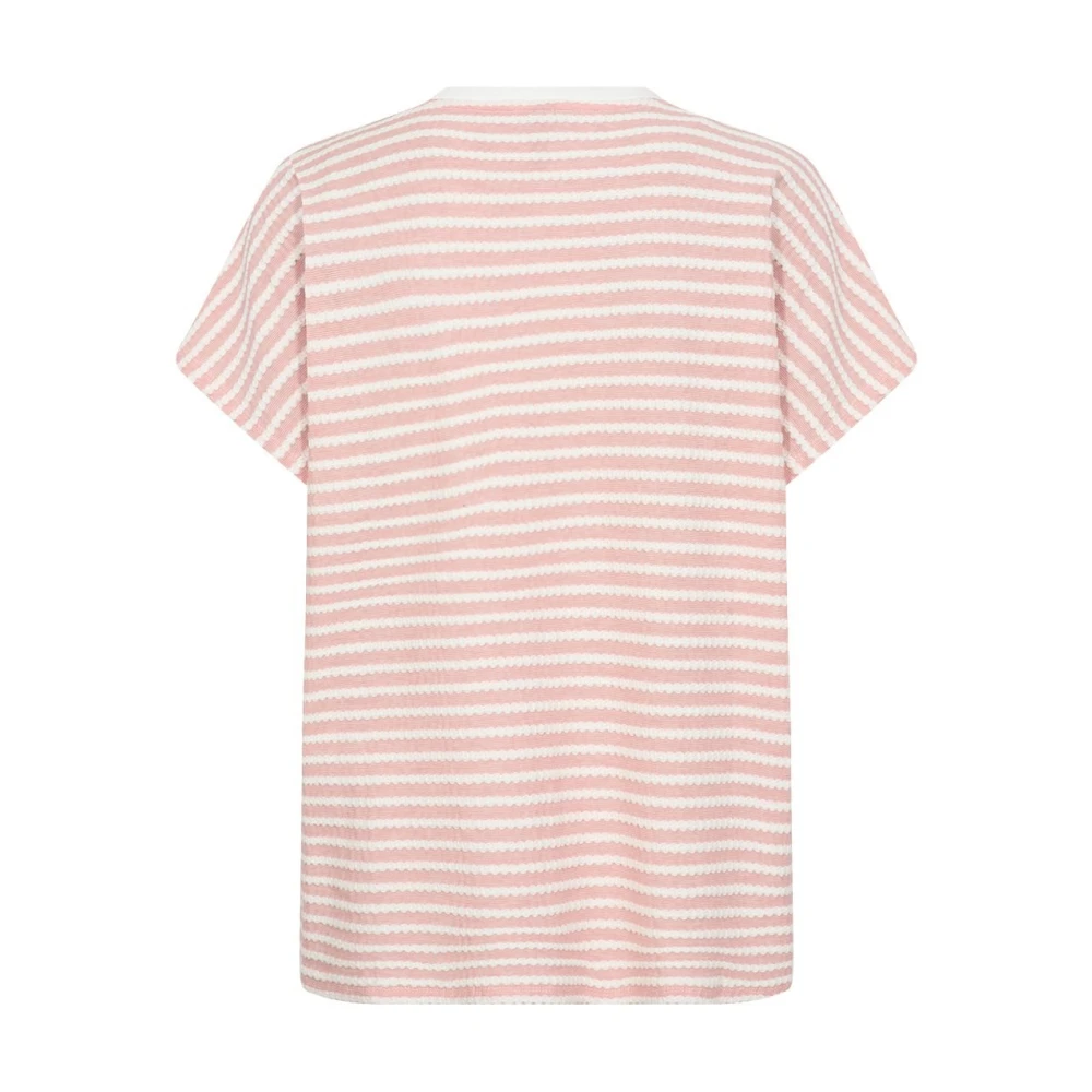 Soyaconcept Gestreept V-hals T-shirt in roze Pink Dames