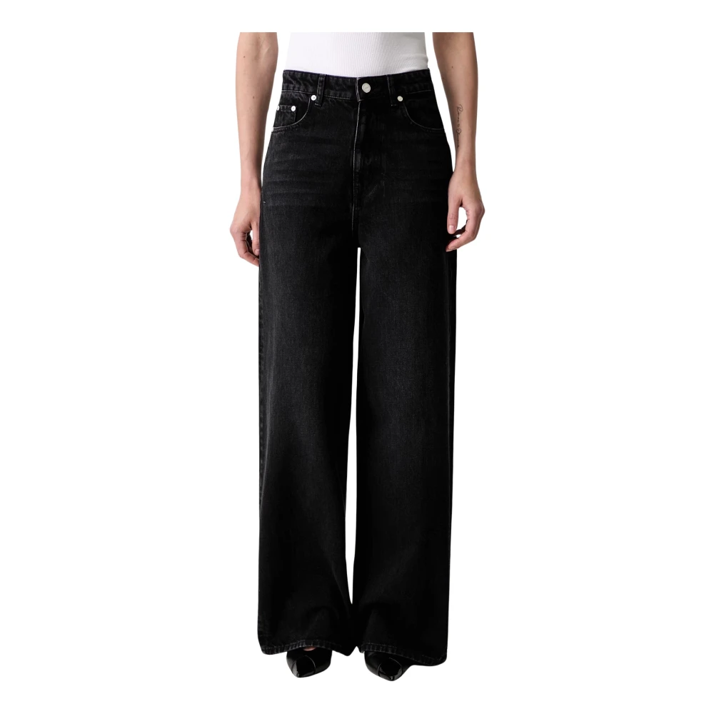 Ganni Donna Nero Jeans, W27 L33, New,