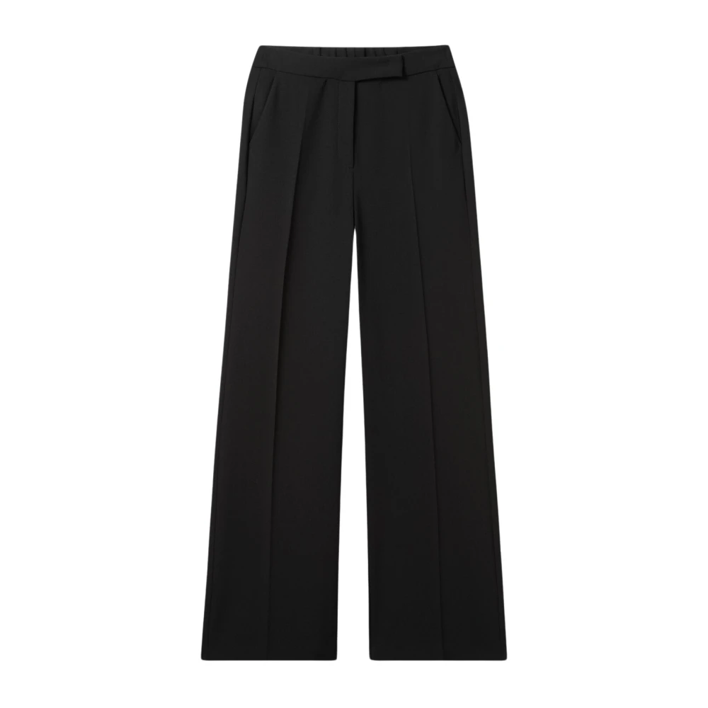 LUISA CERANO Wijde Plooi Broek Black Dames