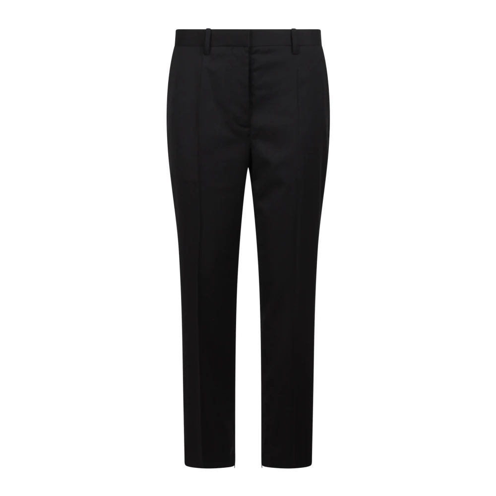 Helmut Lang Virgin Wool Broek met Ritsen Black Dames