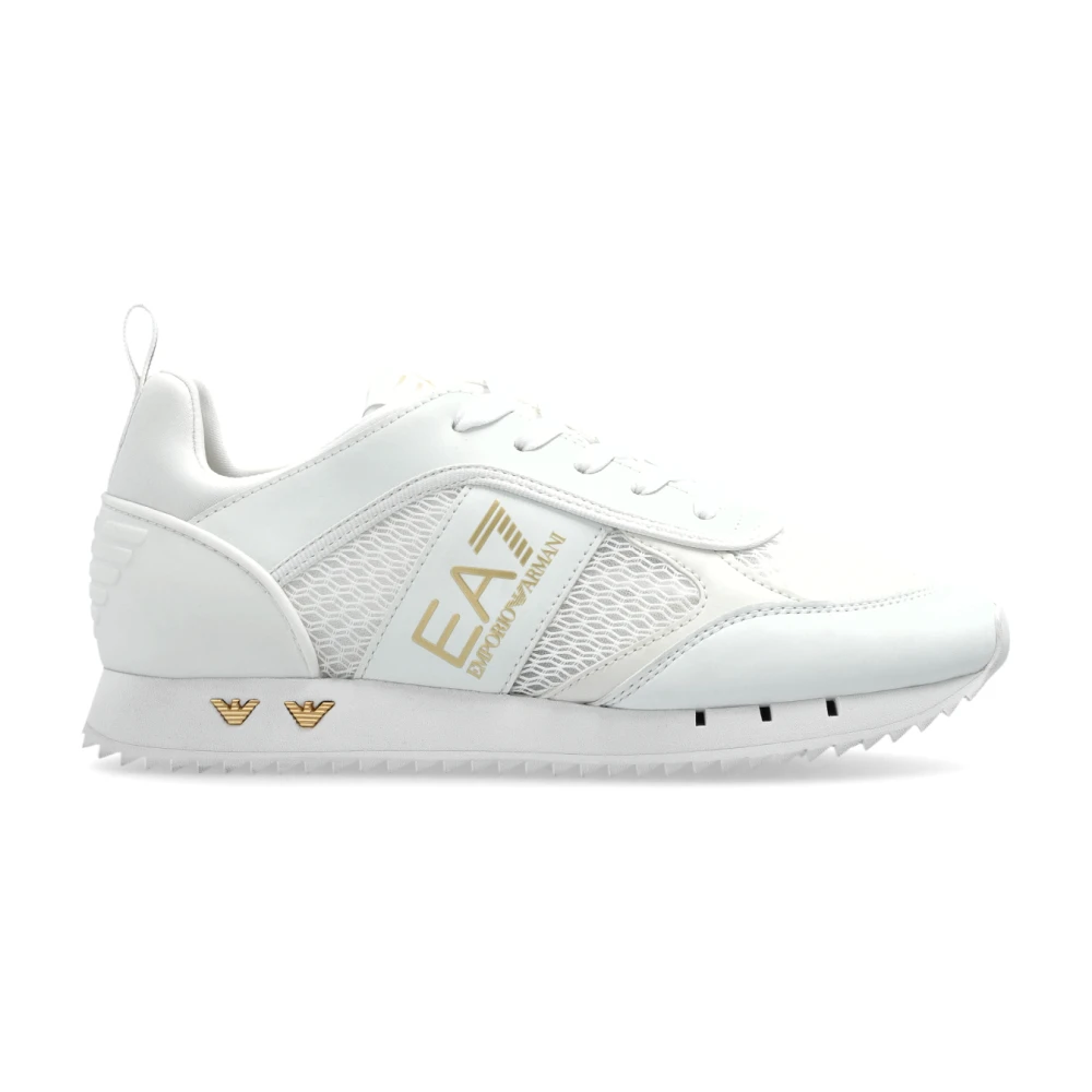 Emporio Armani Ea7 Damen Weiß Sportschuhe Mit Logo