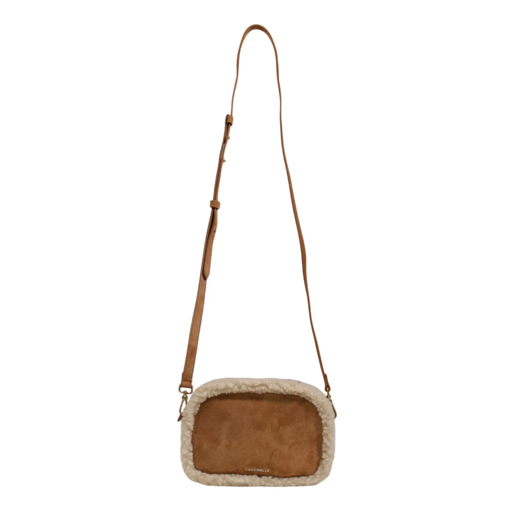 Coccinelle Shearling Eco Tas Herfst Winter Collectie Brown Dames