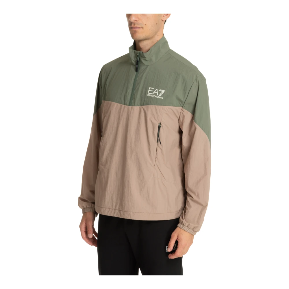 Emporio Armani EA7 Multikleur Ritsjas met Logo Zakken Beige Heren