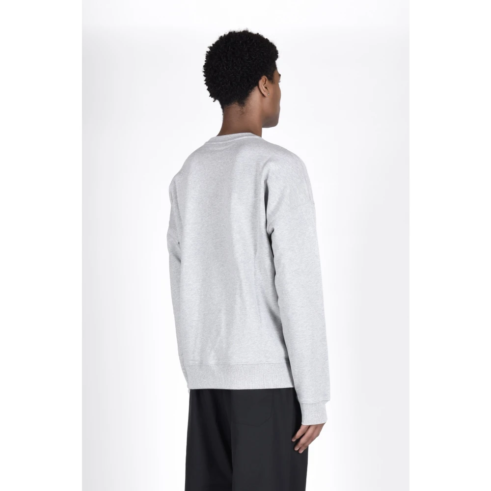 Diesel Katoenen Geribbelde Sweatshirts Gray Heren