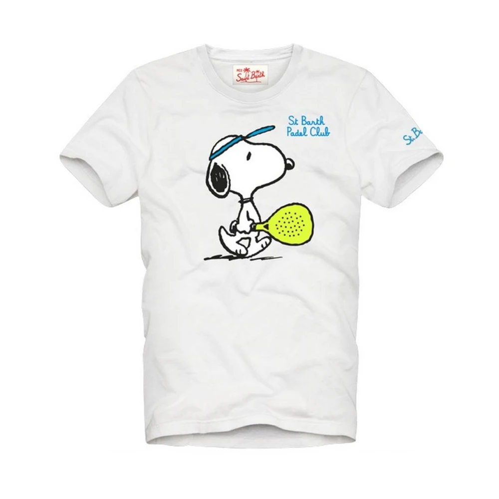 Saint Barth Coole Snoopy T-shirt voor mannen White Heren