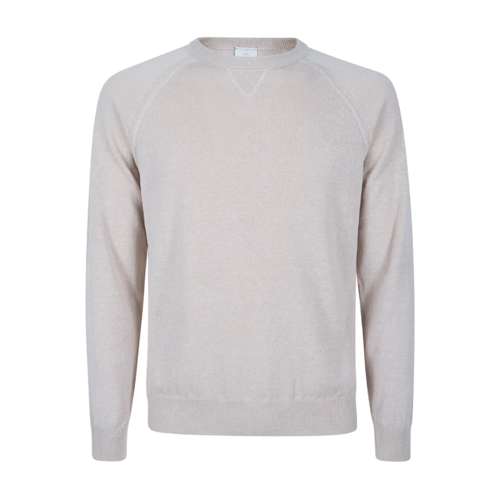 Eleventy Uomo Beige Maglia Girocollo Manica Lunga