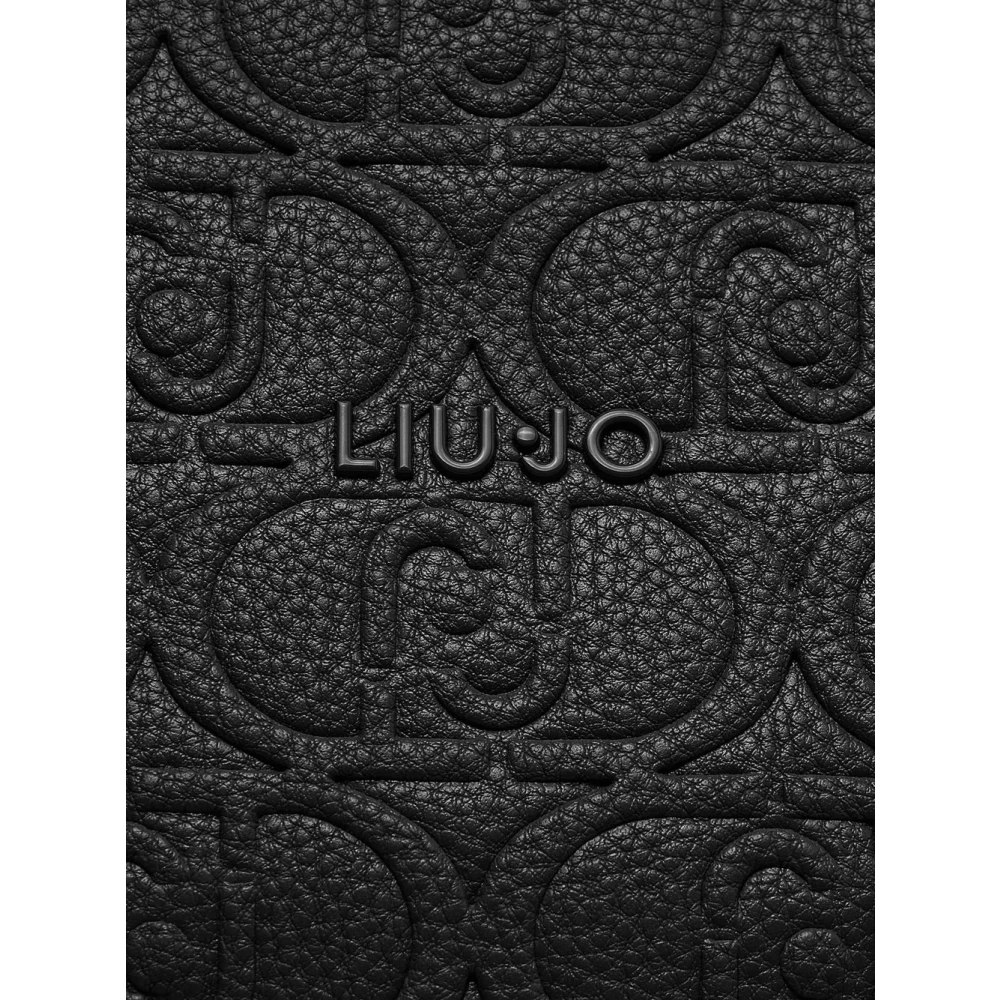 Liu Jo Zwarte Synthetische Handtas met Gouden Metalen Details Black Dames