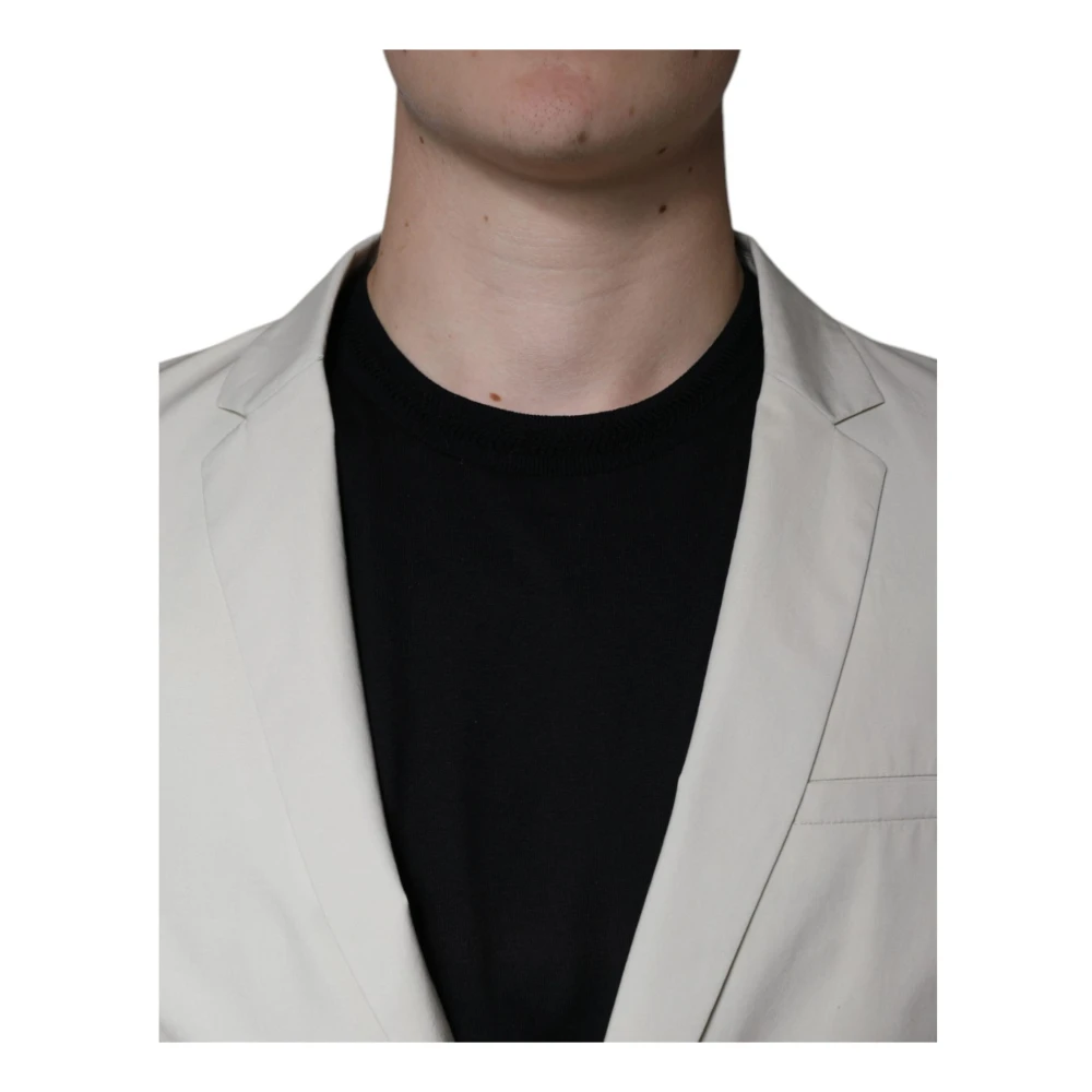 Paolo Pecora Beige Slim Fit Blazer Beige Heren