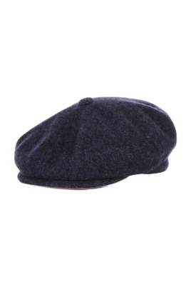 Navy Marl Ull Flat Cap Hatt