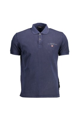 polo-homme-en-coton-bleu