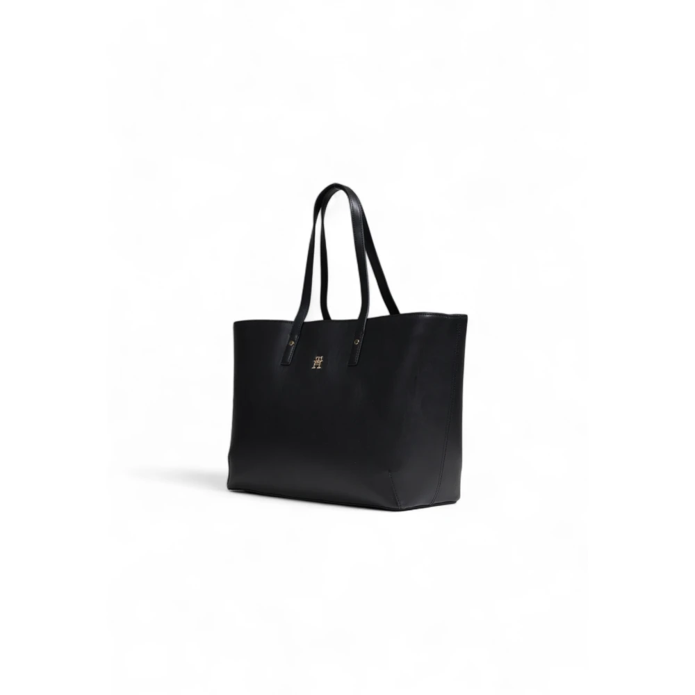 Tommy Hilfiger Chique Tote Tas Herfst Winter Collectie Black Dames