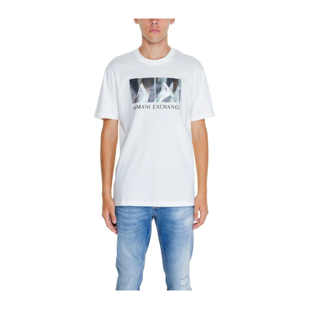 Armani Exchange Katoenen T-shirt Heren Collectie Herfst Winter White Heren