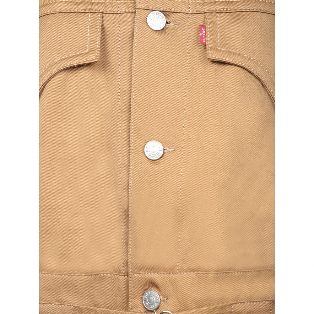 Junya Watanabe Neutrale Beige Lange Utility Jas Beige Heren