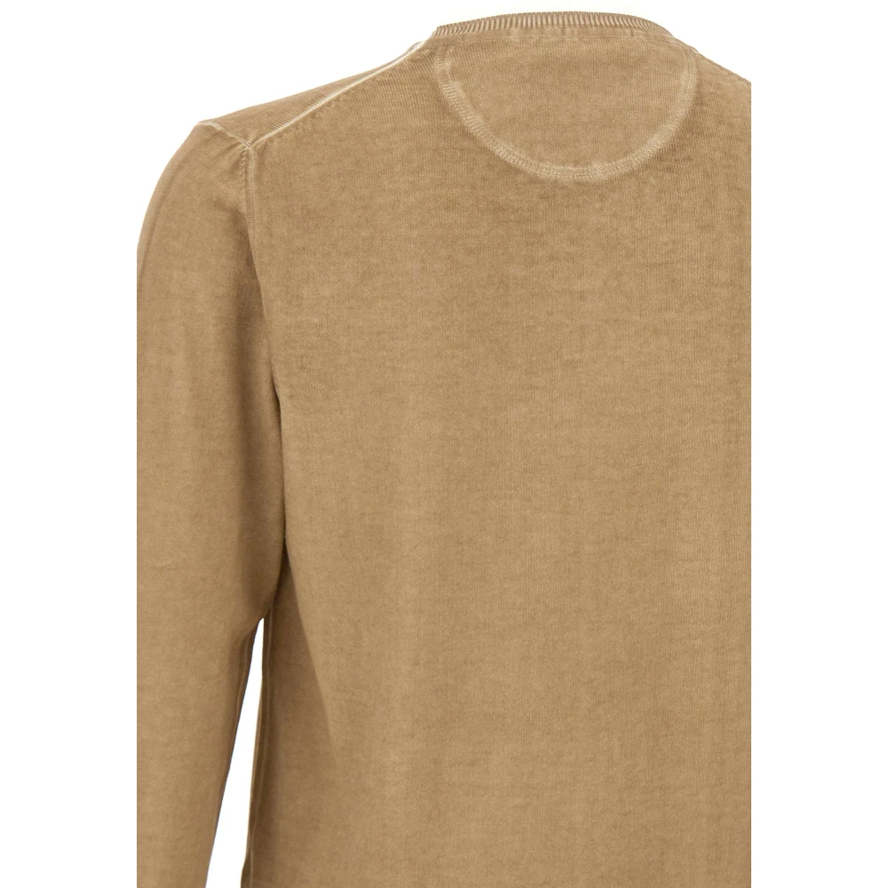 BOB Heren Katoenen Trui Walnoot Kleur Brown Heren