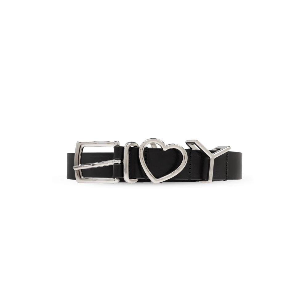 Y Project Zwart Hart Leren Riem Accessoires Black Dames