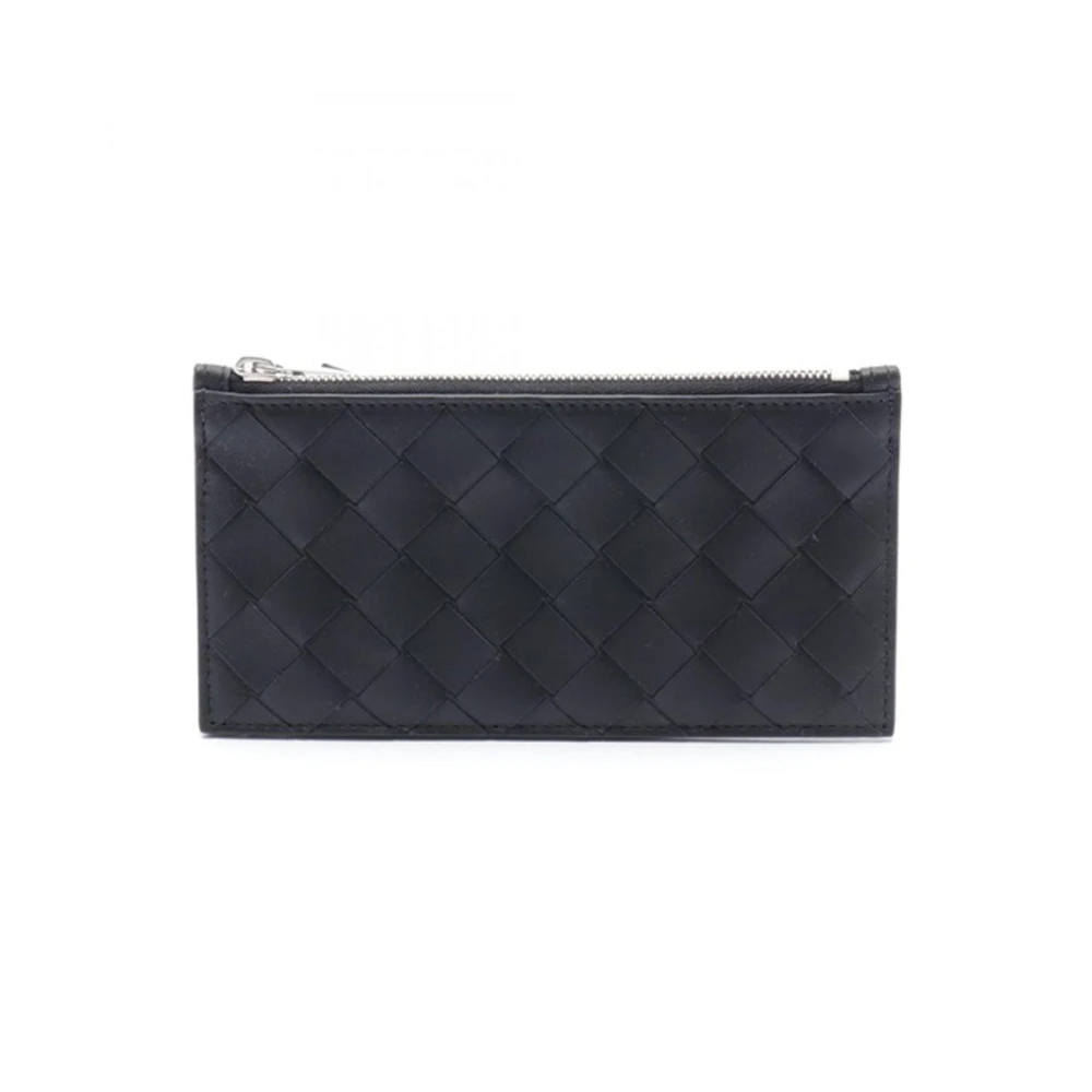 Bottega Veneta Intrecciato Muntportemonnee Heren Leer Black Heren