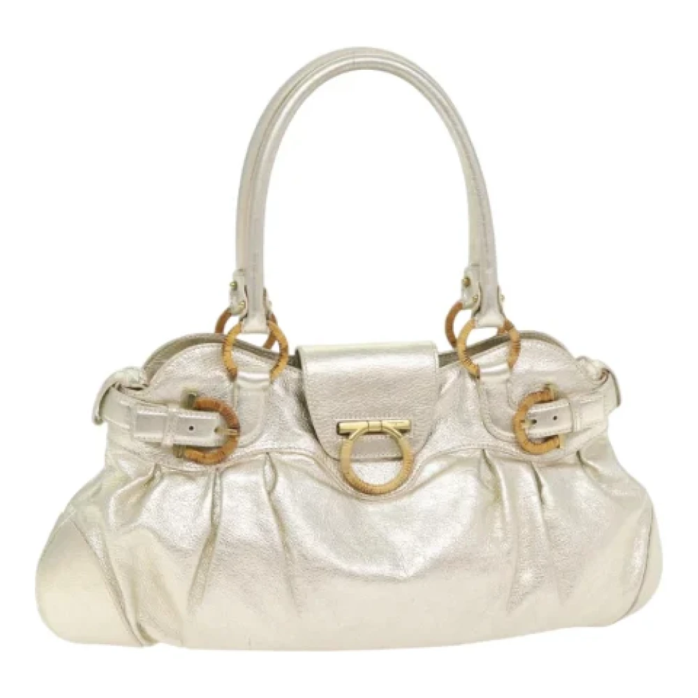 Salvatore Ferragamo Pre-owned Leather handbags Yellow Dames