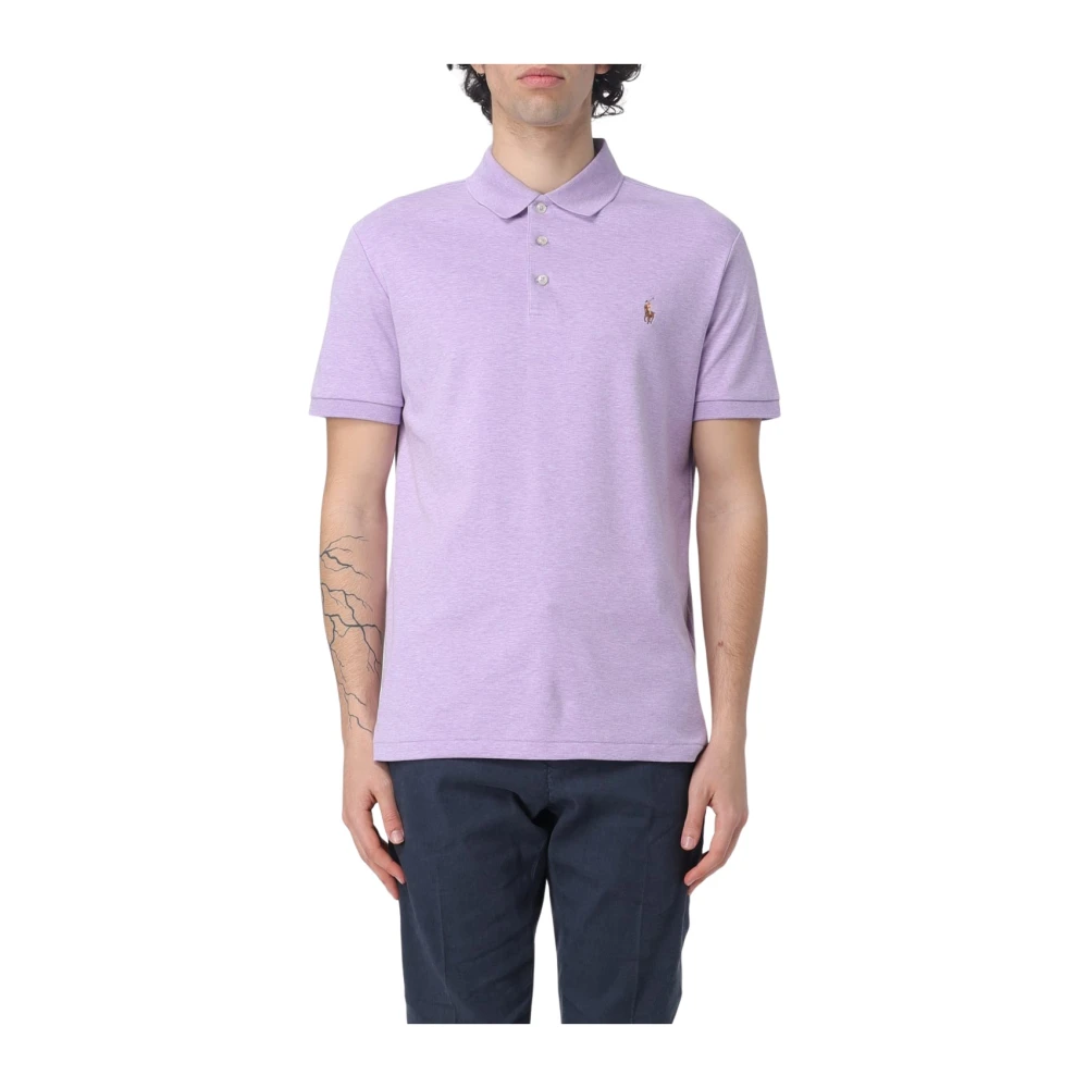 Polo Ralph Lauren Korte Mouw Interlock Polo Shirt Purple Heren