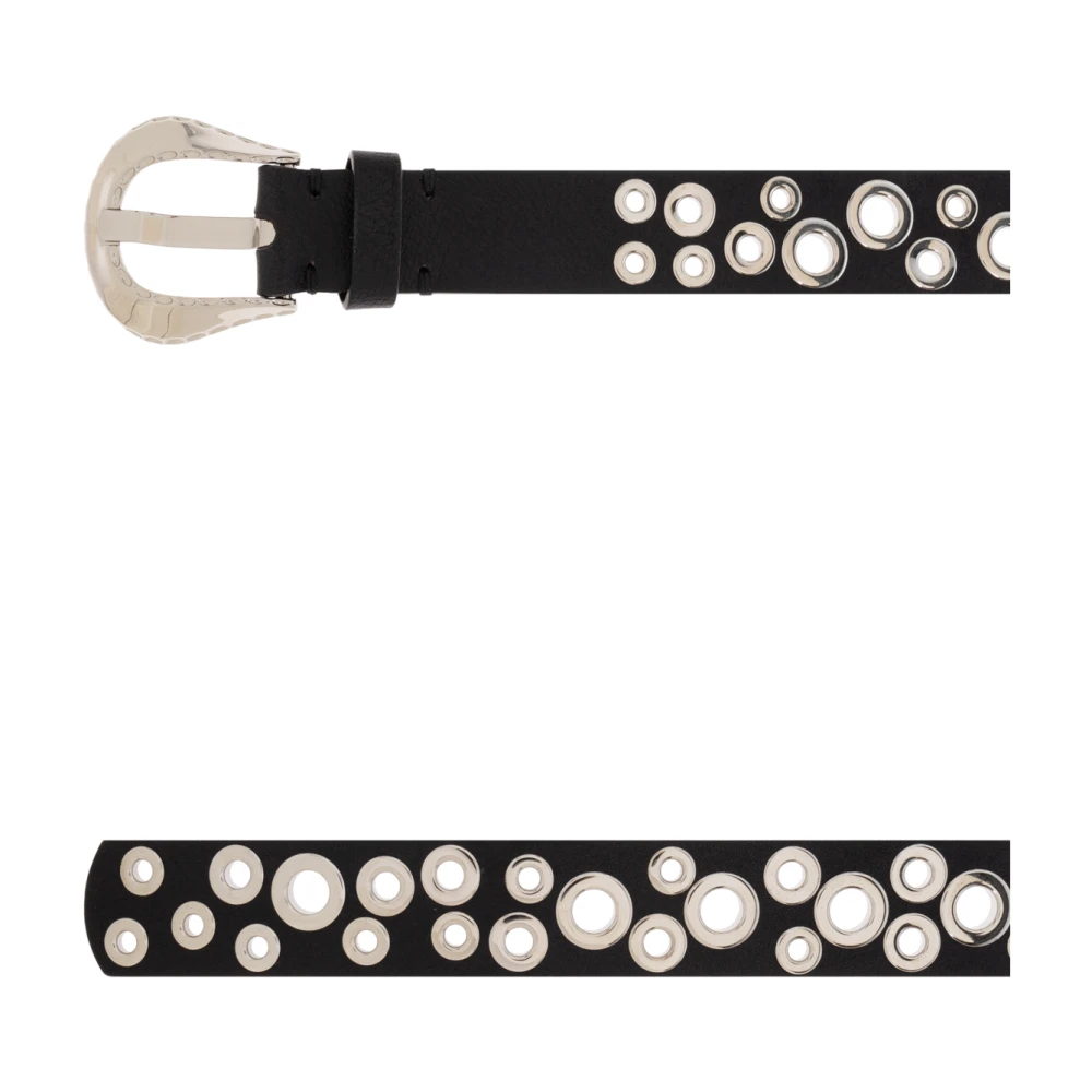 Golden Goose Leren Riem Black Dames