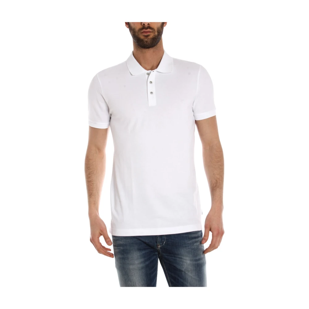 Armani Uomo Bianco Cotton Polo Shirt