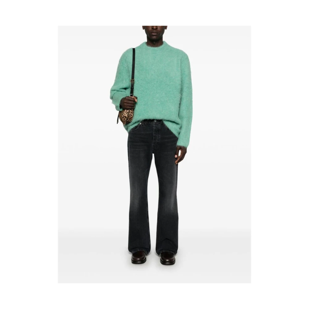 Séfr Zwarte Bootcut Jeans met Whiskering Effect Black Heren