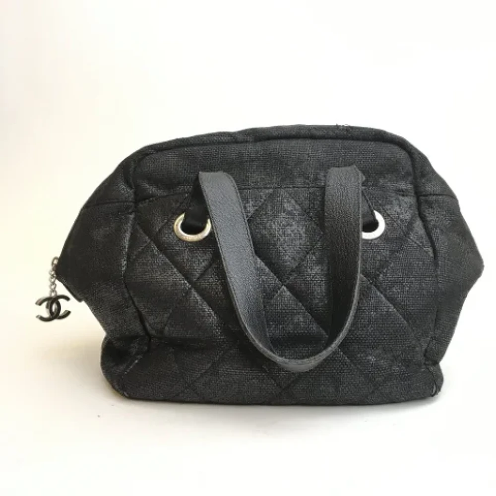 Chanel Vintage Pre-owned Fabric handbags Black Dames