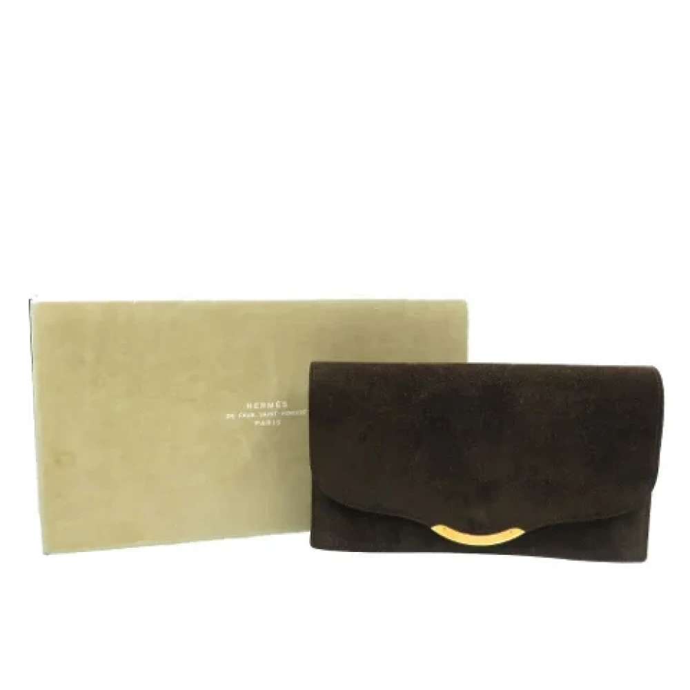 Hermès Vintage Pre-owned Fabric clutches Green Dames