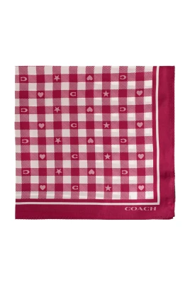 Gingham Play Silk Scarf