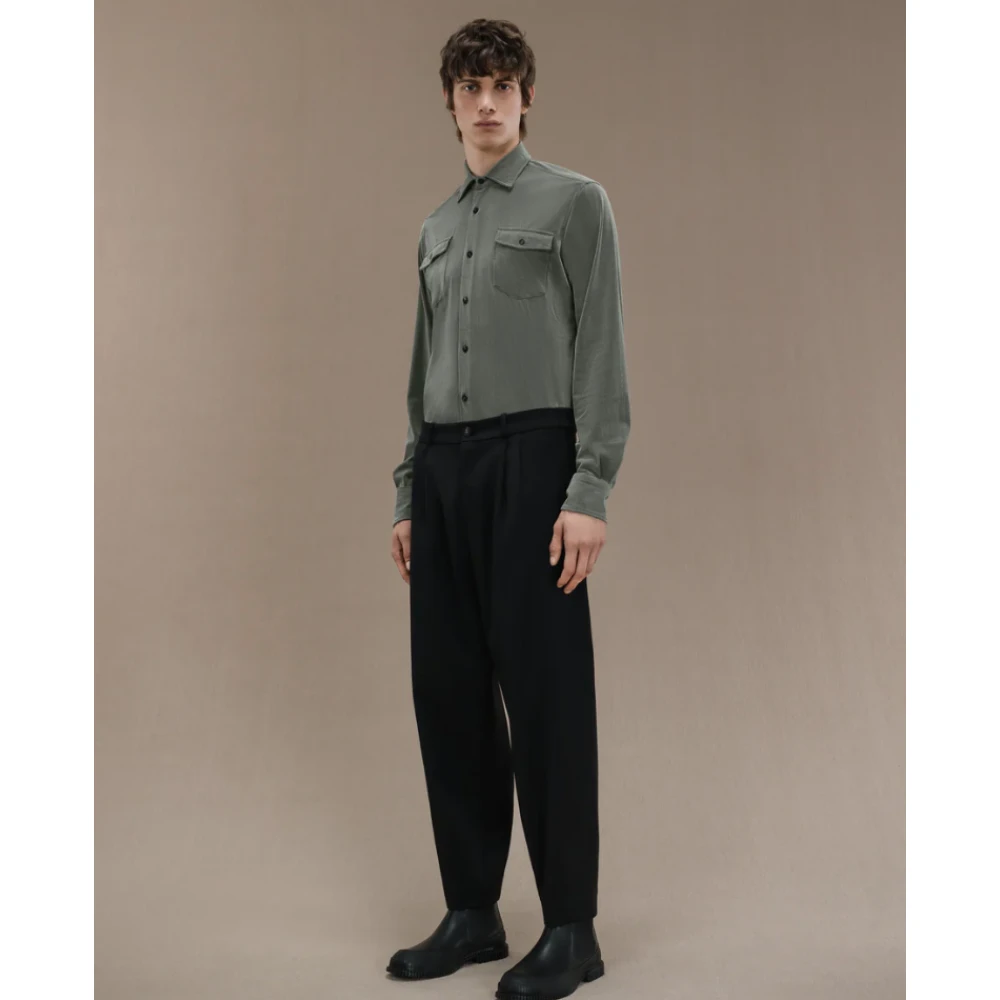 RRD Blauw Velvet Shirt met Delavé Effect Green Heren