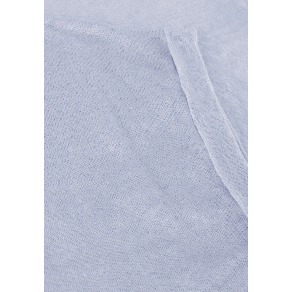 Knit-ted Blauwe Linnen Top Eliane Blue Dames