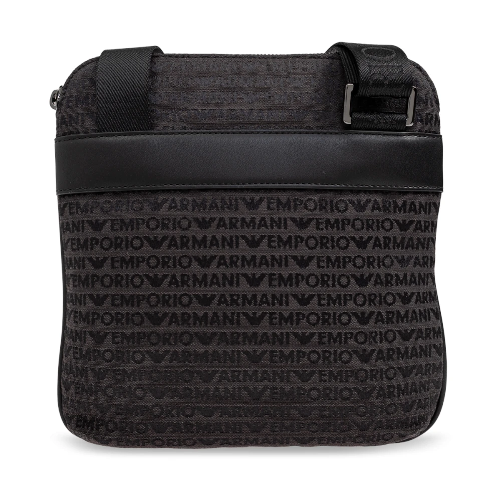 Emporio Armani Schoudertas met monogram Black Heren