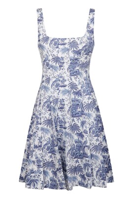 short-cotton-dress-with-blue-palm-print