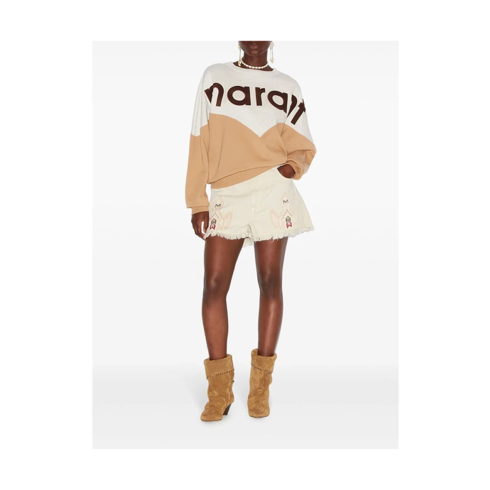 Isabel Marant Étoile Color-blocked Logo Print Sweatshirt Multicolor Dames