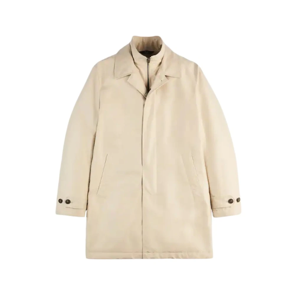 Fay Beige Single-Breasted Coats, Male, M, Morning Coat