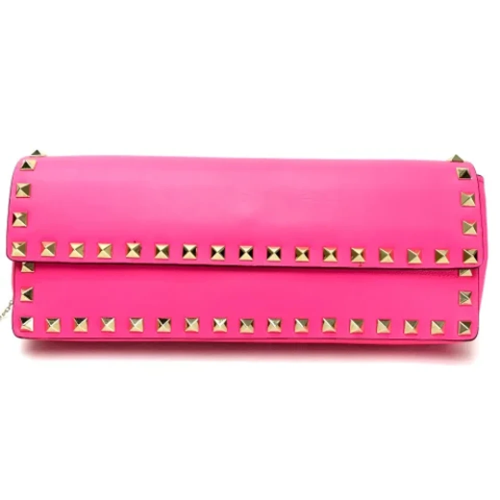 Valentino Vintage Pre-owned Leather clutches Pink Dames