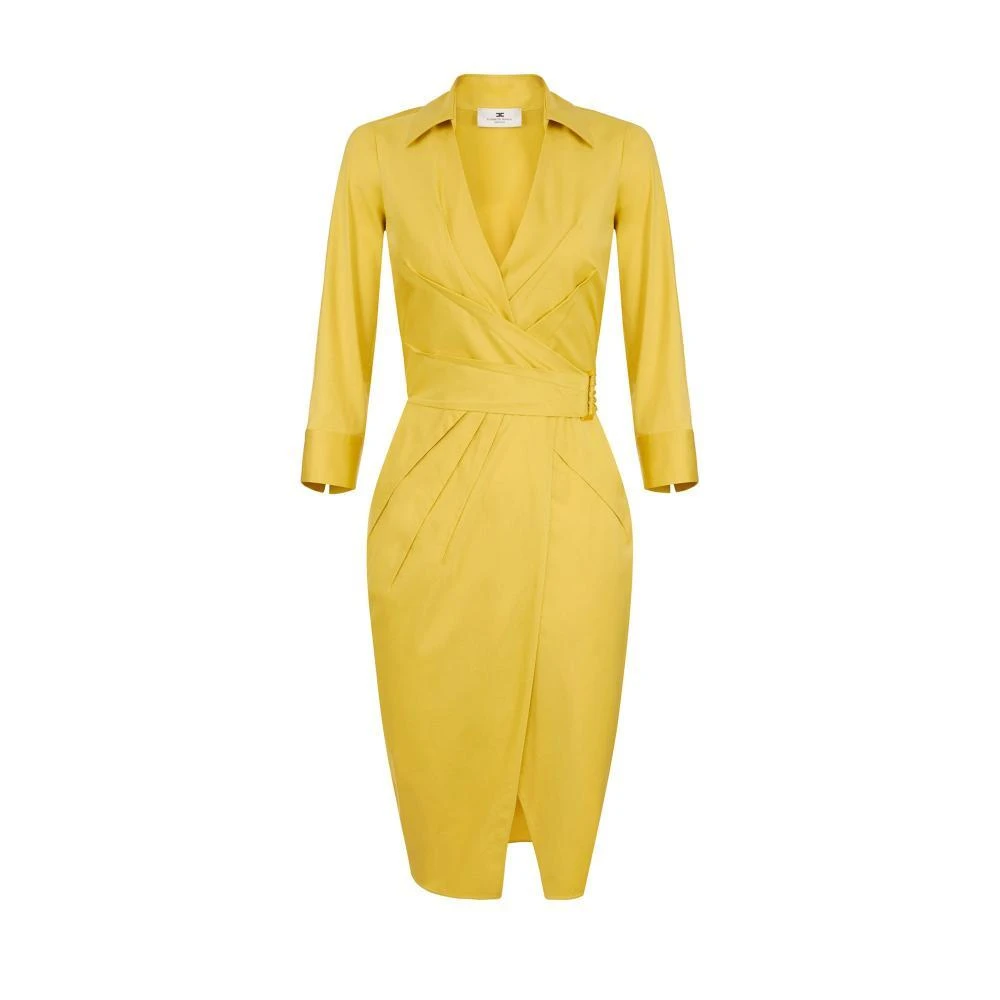 Elisabetta Franchi Yellow Dresses - Female - Party Dresses - L - Dresses
