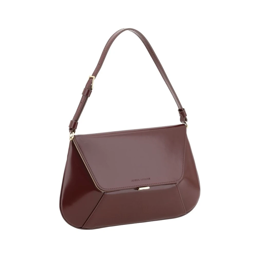 Amina Muaddi Elegante Geometrische Schoudertas Brown Dames