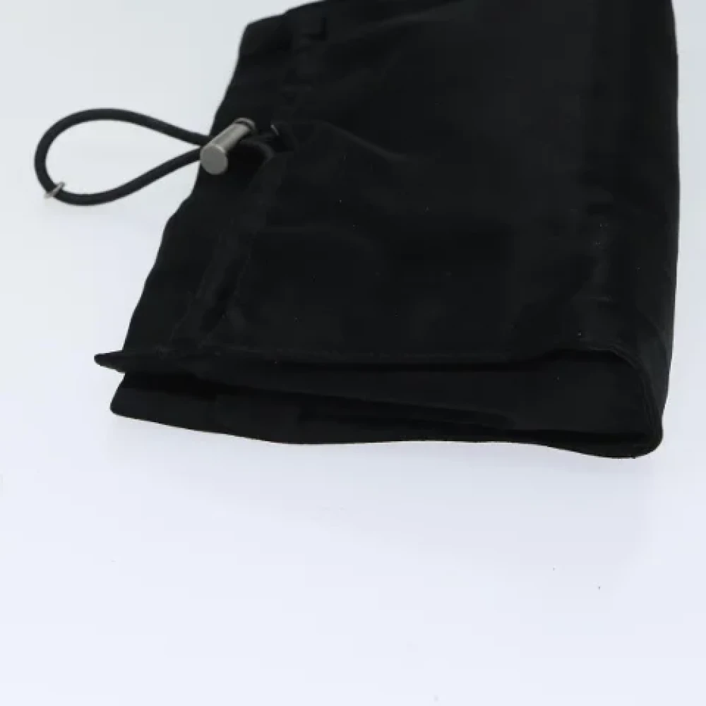 Prada Vintage Pre-owned Leather pouches Black Dames