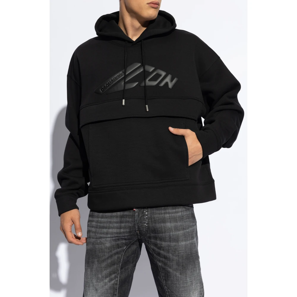 Dsquared2 Sweatshirt met logo Black Heren