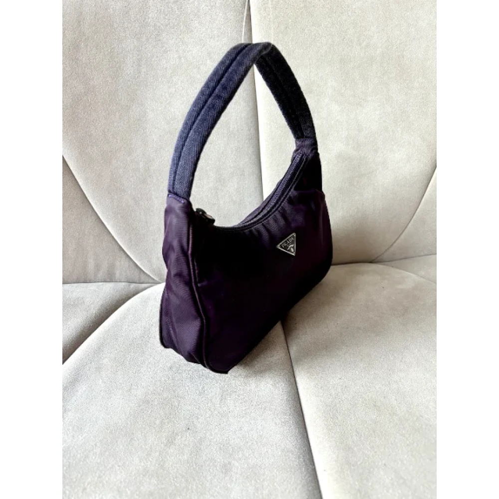 Prada Vintage Pre-owned Leather prada-bags Purple Dames