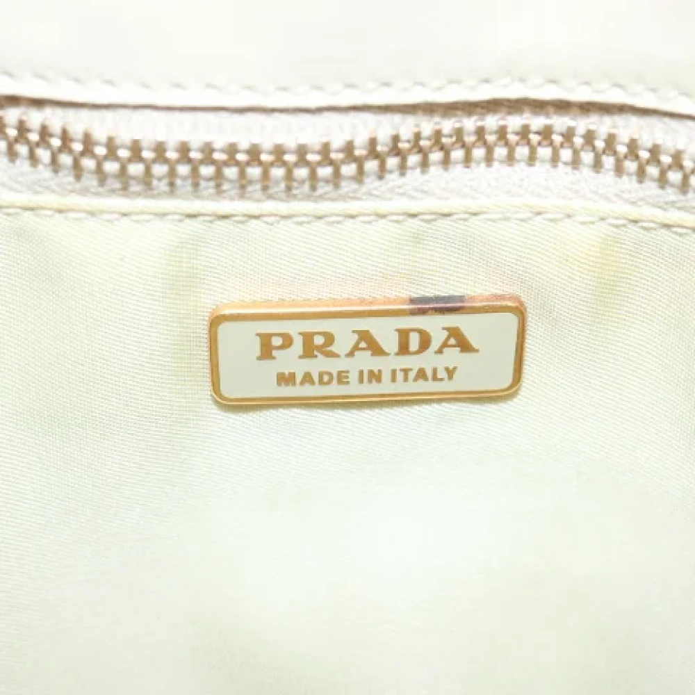 Prada Vintage Pre-owned Fabric prada-bags Beige Dames