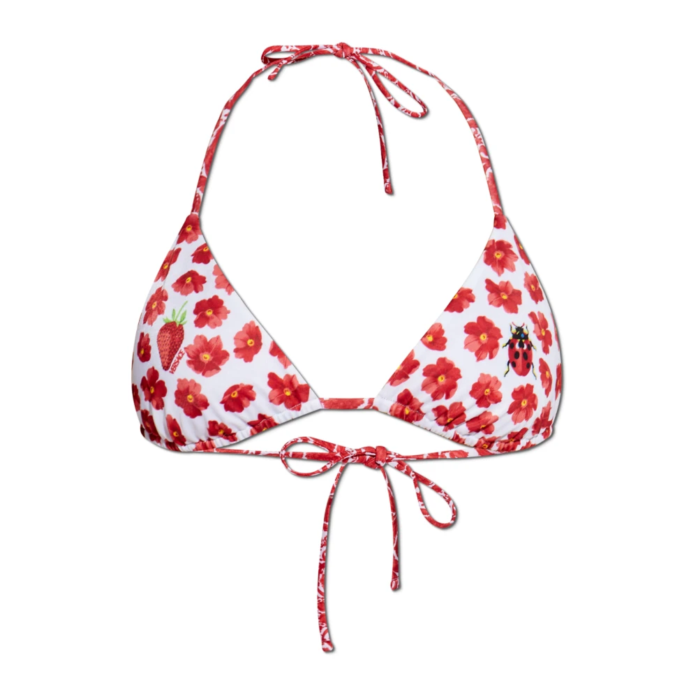 Versace Omkeerbare bikinitop Red Dames