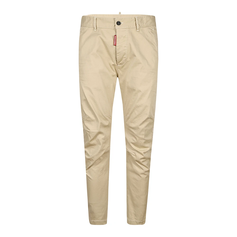 Dsquared2 Stilfulla Beige Chinos för Män Beige, Herr