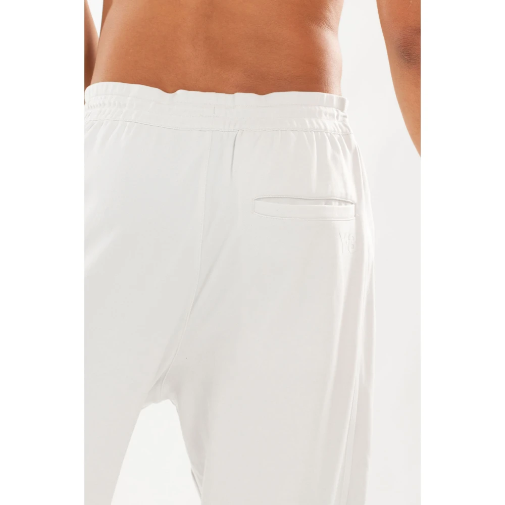 Y-3 Orbit Grey Cuffed Trackpants White Heren