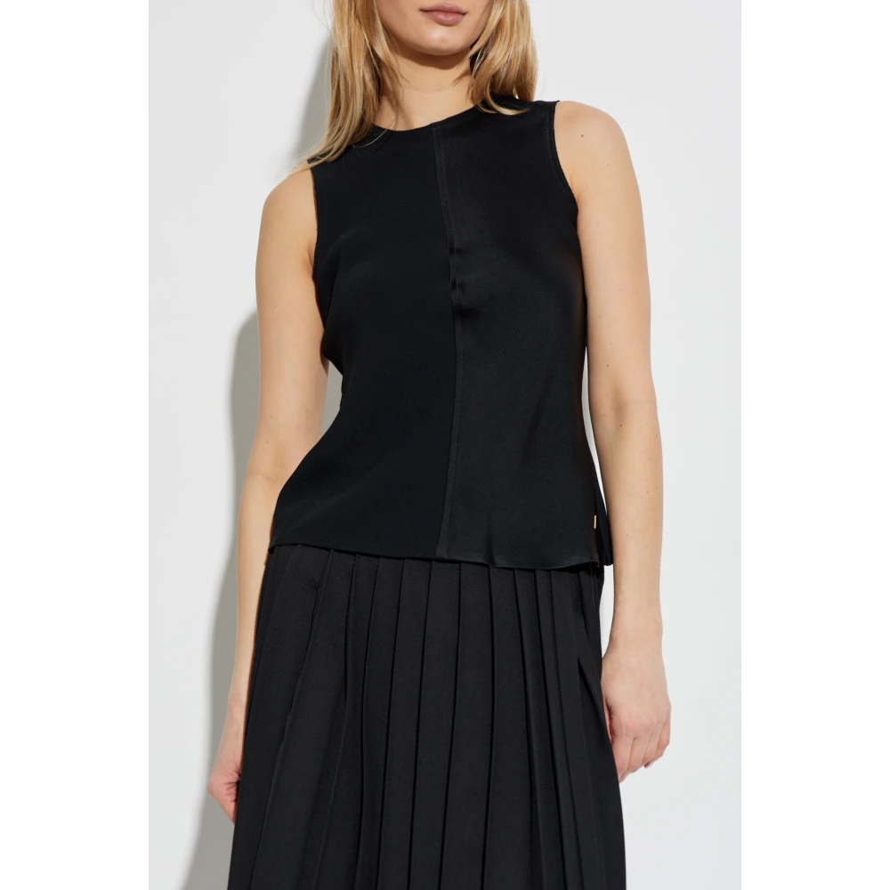 Ami Paris Top met stiksels Black Dames