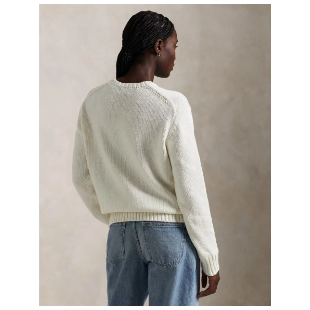 Polo Ralph Lauren Polo Bear Katoen Linnen Trui White Dames