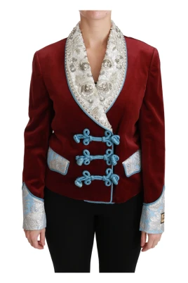 Opulent Röd Barock Blazer