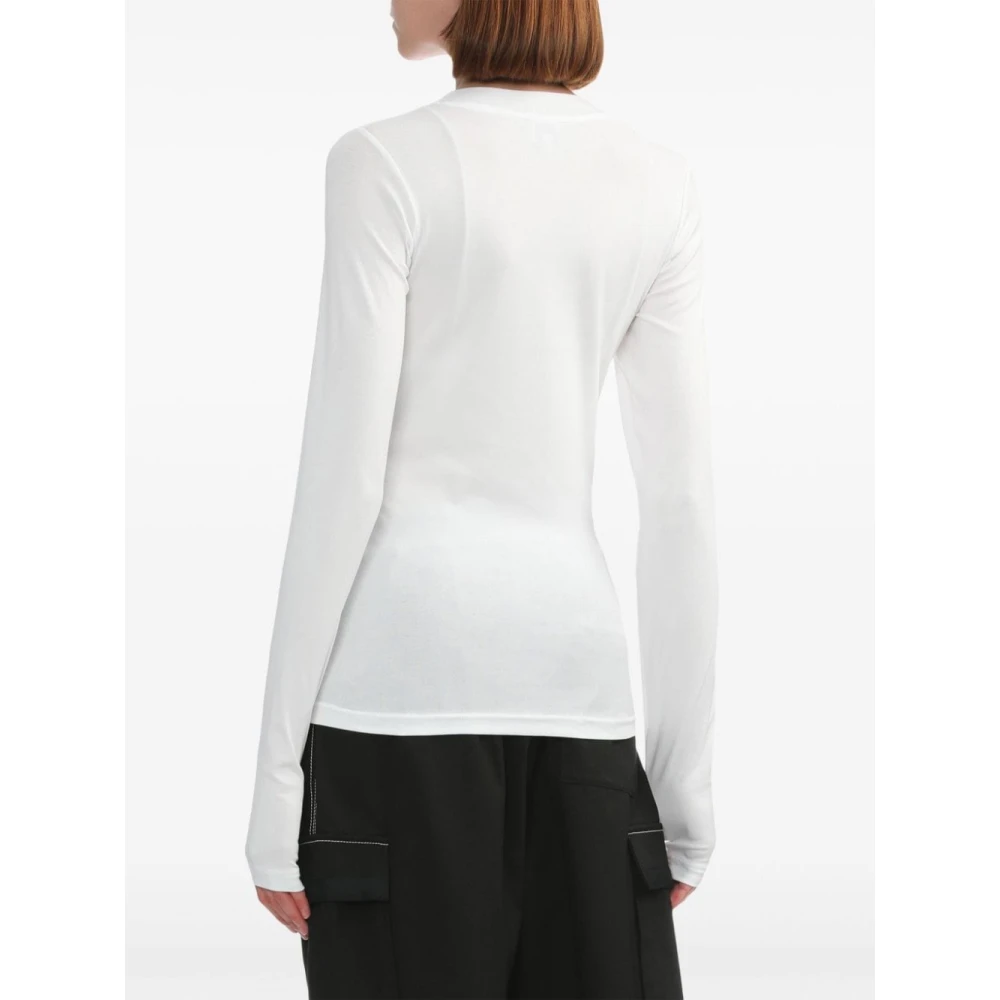 Birgitte Herskind Witte Katoenen Trui met Duimgaten White Dames