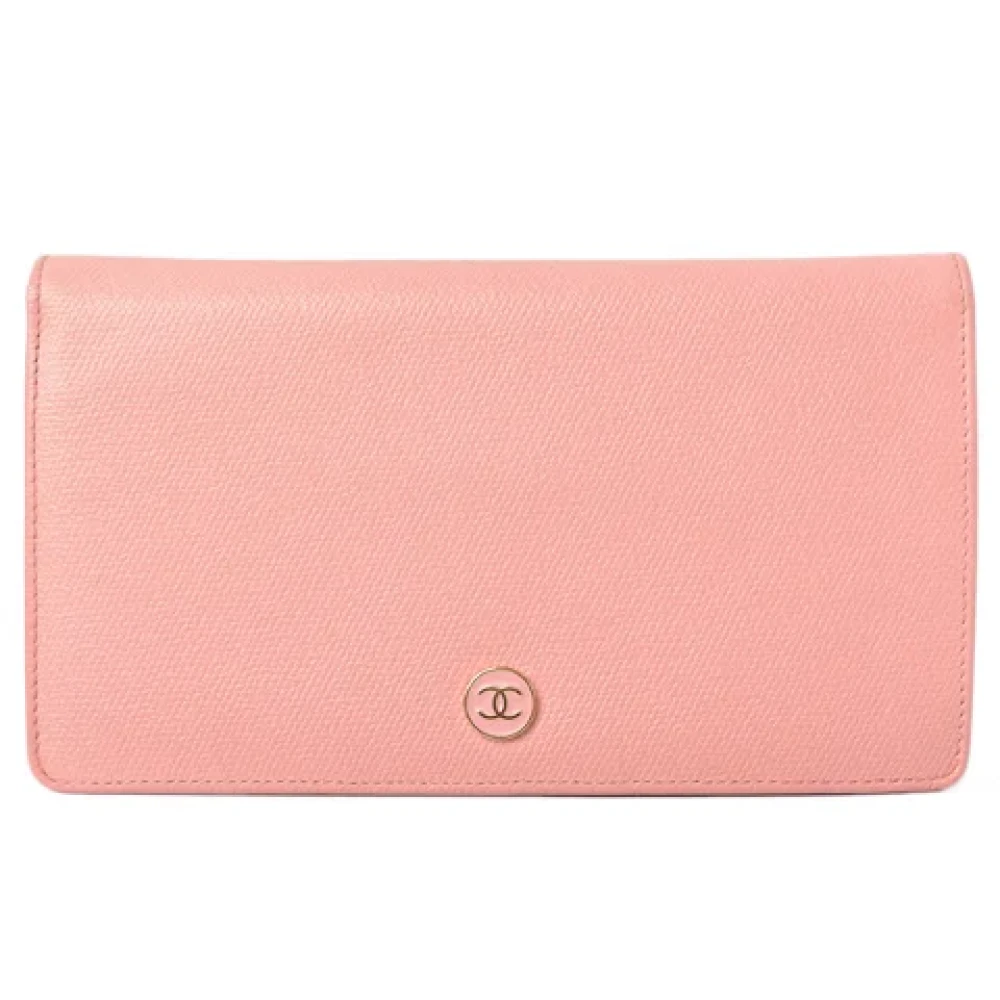 Chanel Vintage Pre-owned Leather wallets Pink Dames